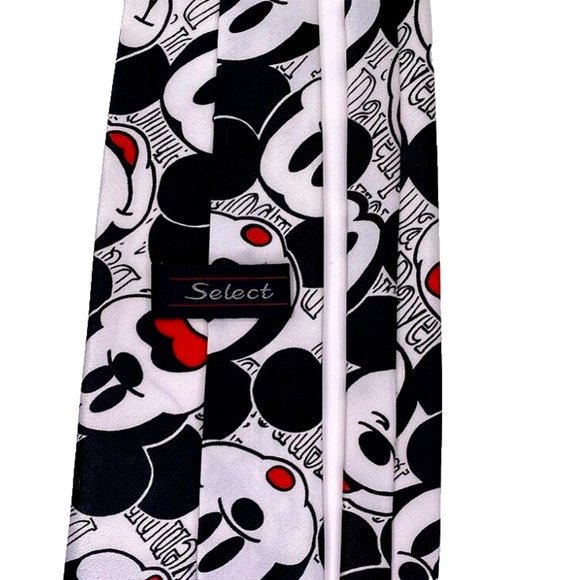 Mickey Mouse Tie‎ Select Century Silk Co Faces Smile Cartoon Mens - Picture 3 of 4